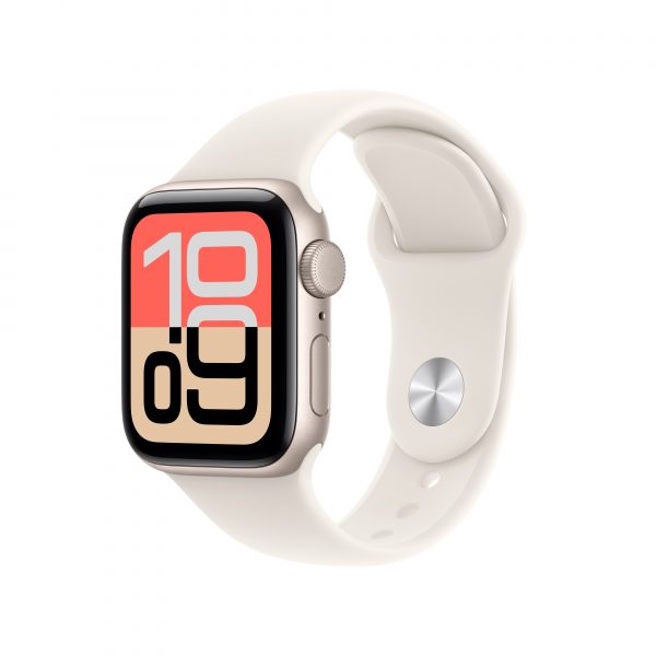 Apple_Watch_SE_3_40mm_GPS_Starlight_Aluminum_Sport_Band_Starlight_PDP_Image_Position_1__MY-EN Apple Watch SE 3 2025