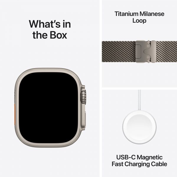 Apple_Watch_Ultra_3_49mm_LTE_Natural_Titanium_Milanese_Loop_Natural_PDP_Image_Position_7__MY-EN Apple Watch Ultra 3 Milanese Loop