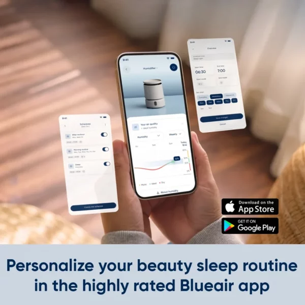 Blueair 2-in-1 Dehumidifier + Air Purifier D26i | Remove Humidity Mould Dust Haze | Smart WiFi Quiet Home (113102)