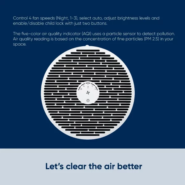 Blue Max 3450i Blueair Air Purifier With Particle + Carbon Filter (441 - 2215 ft²/41 - 206 m²) - 110088